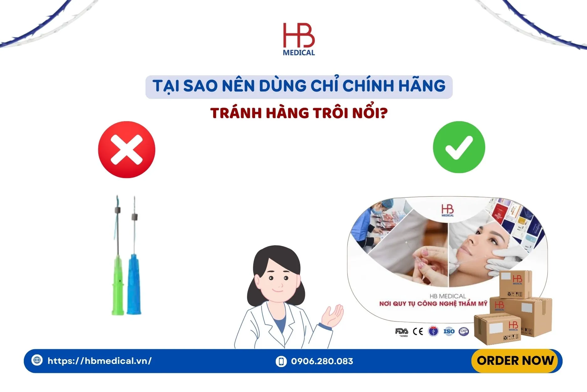 Tại sao nên dùng chỉ chính hãng - tránh hàng trôi nổi?