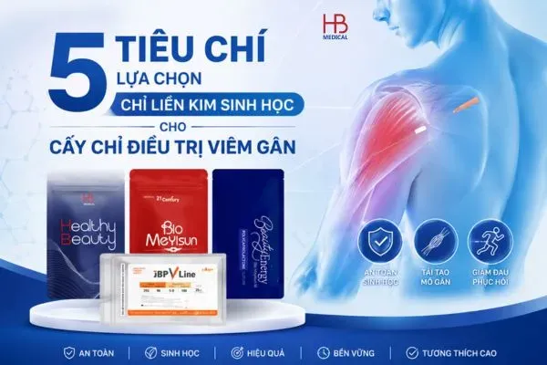 Tiêu chí lựa chọn vật tư cấy chỉ điều trị viêm gân