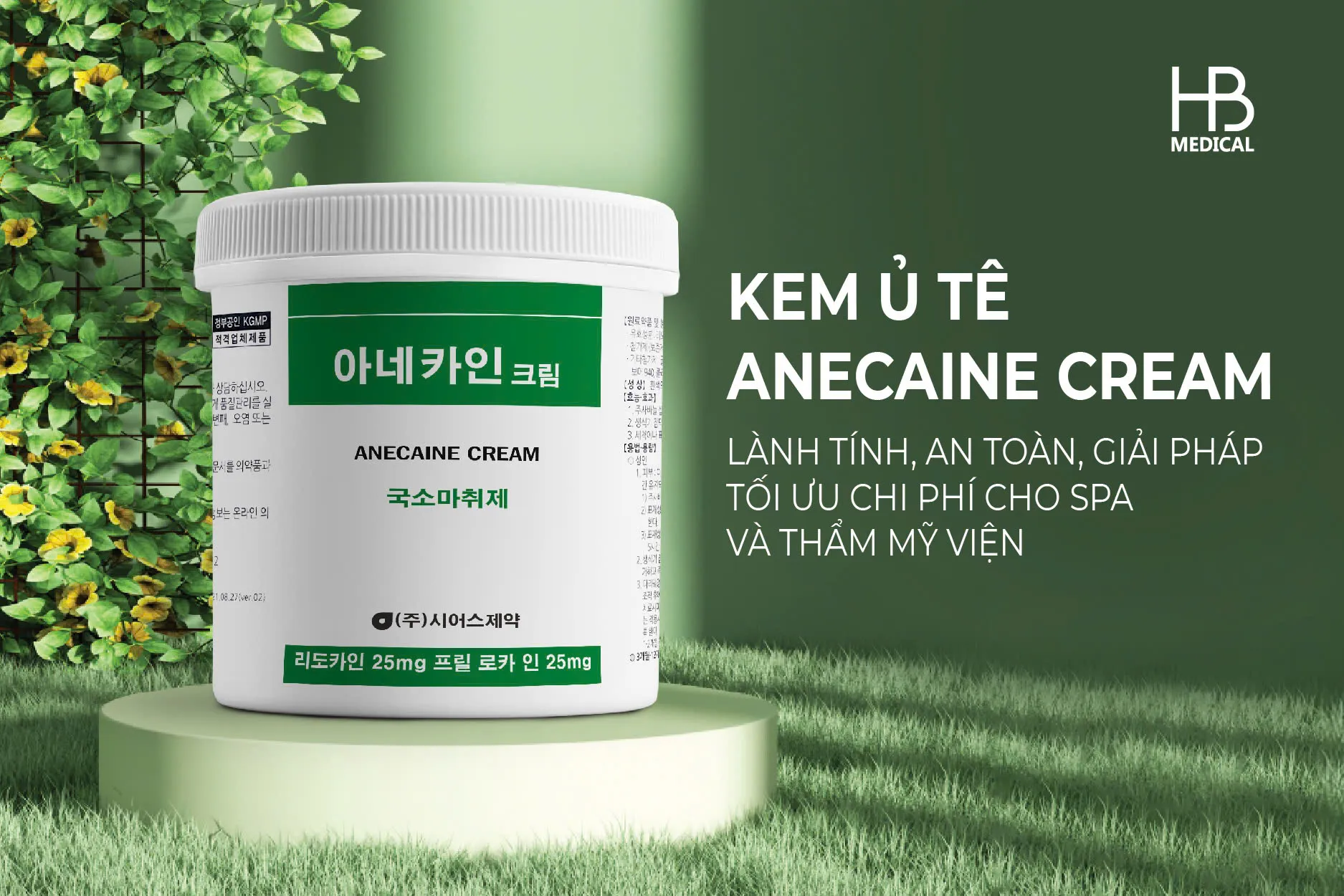 Kem ủ tê xanh ANECAINE - Giải pháp tối ưu chi phí cho spa và thẩm mỹ viện