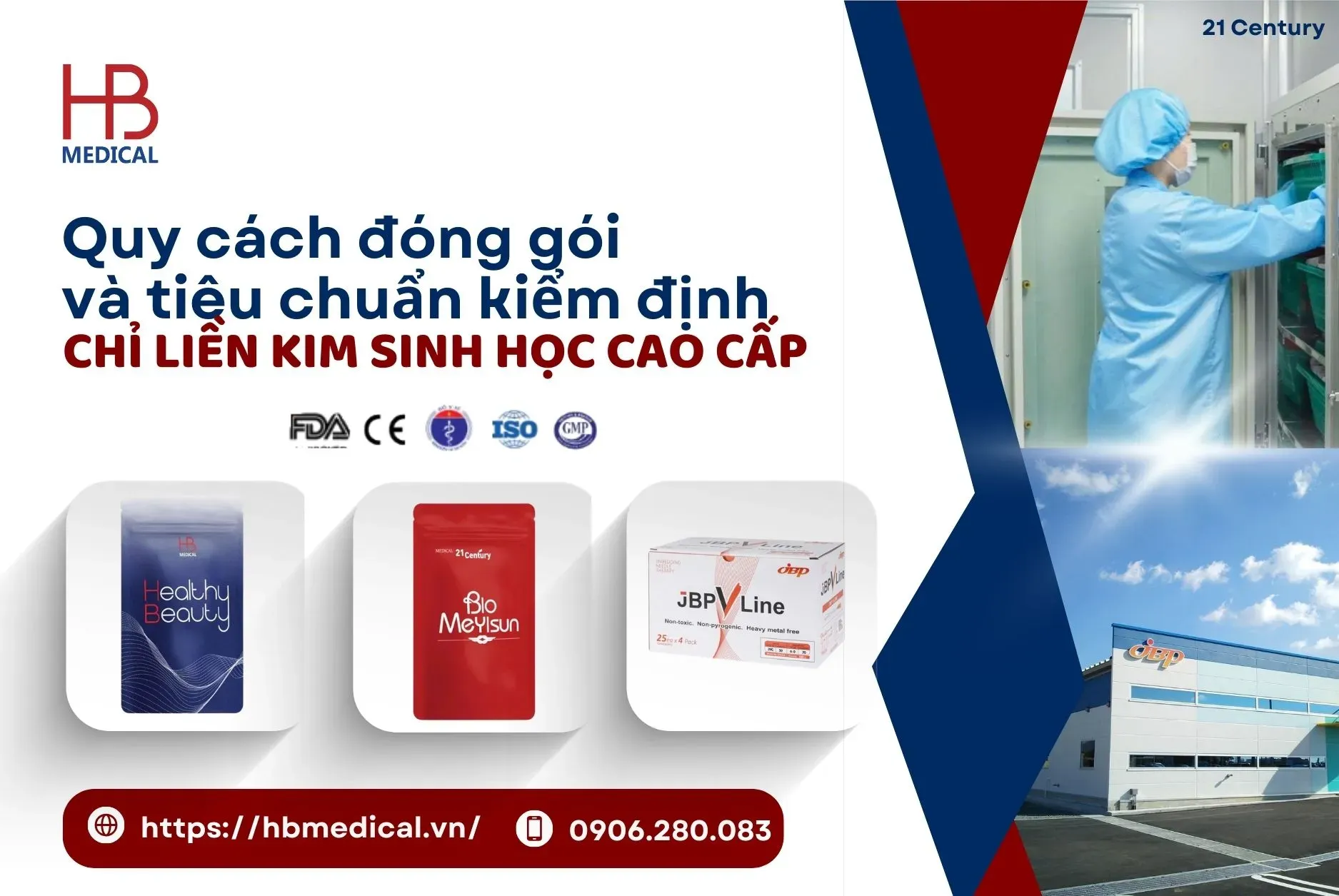 Quy cách đóng gói & tiêu chuẩn kiểm định chỉ liền kim sinh học cao cấp