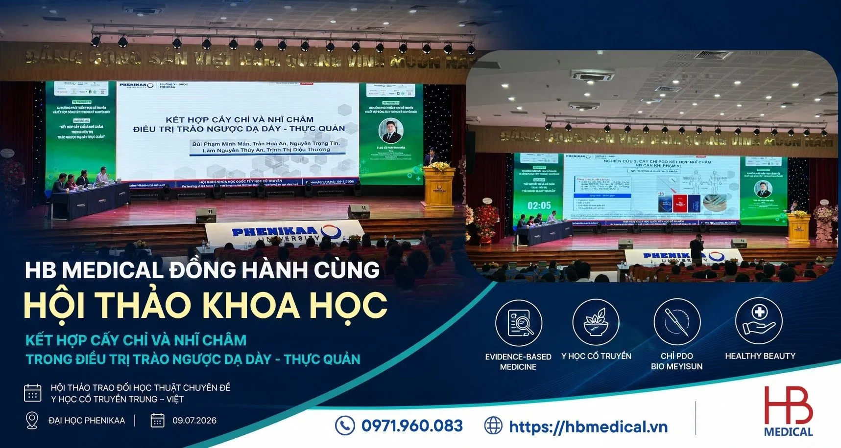 HB Medical x Đại học Phenikaa: Hội thảo khoa học kết hợp cấy chỉ và nhĩ châm trong điều trị trào ngược dạ dày - thực quản