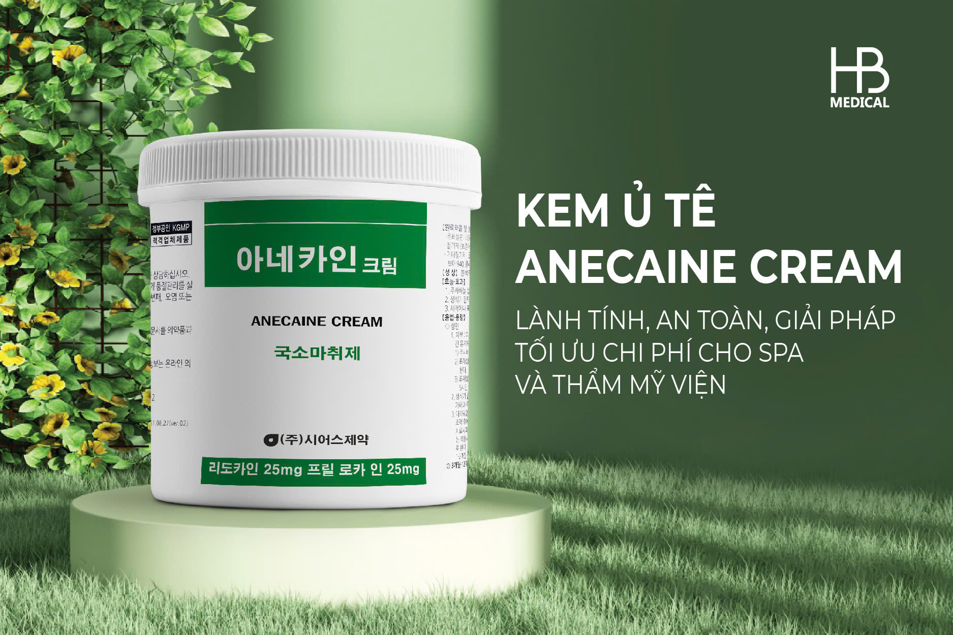 Kem ủ tê xanh ANECAINE: Lành tính, an toàn, giải pháp tối ưu chi phí cho spa và thẩm mỹ viện