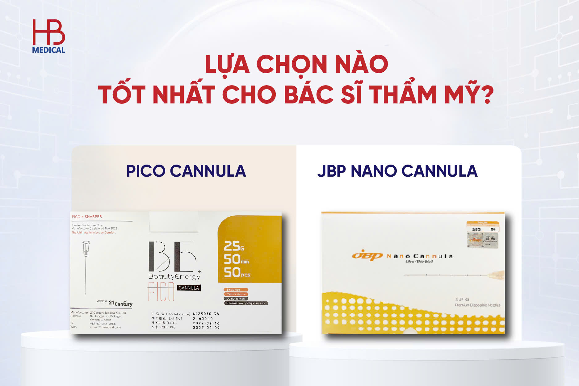 Pico Cannula và JBP Nano Cannula: Đâu là lựa chọn hoàn hảo nhất cho bác sĩ thẩm mỹ?
