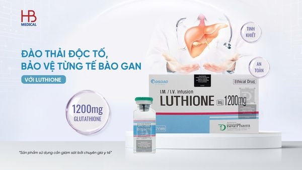 Luthione 1200mg - Hỗ trợ chức năng gan, tăng cường quá trình thải độc