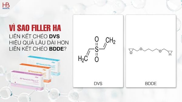 Vì sao filler HA liên kết chéo DVS hiệu quả lâu dài hơn liên kết chéo BDDE?