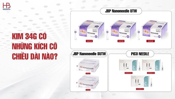 Kim 34G có những kích cỡ chiều dài nào?