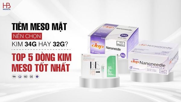 Tiêm Meso mặt nên dùng kim 32G hay 34G? Top 3 dòng kim Meso tốt nhất